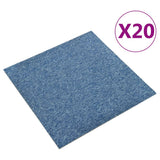 Carreaux de moquette vidaxl 20 st 5 m² 50x50 cm bleu