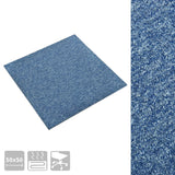 Carreaux de moquette vidaxl 20 st 5 m² 50x50 cm bleu