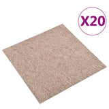 Vidaxl Teppichfliesen 20 St 5 m² 50 x 50 cm Beige