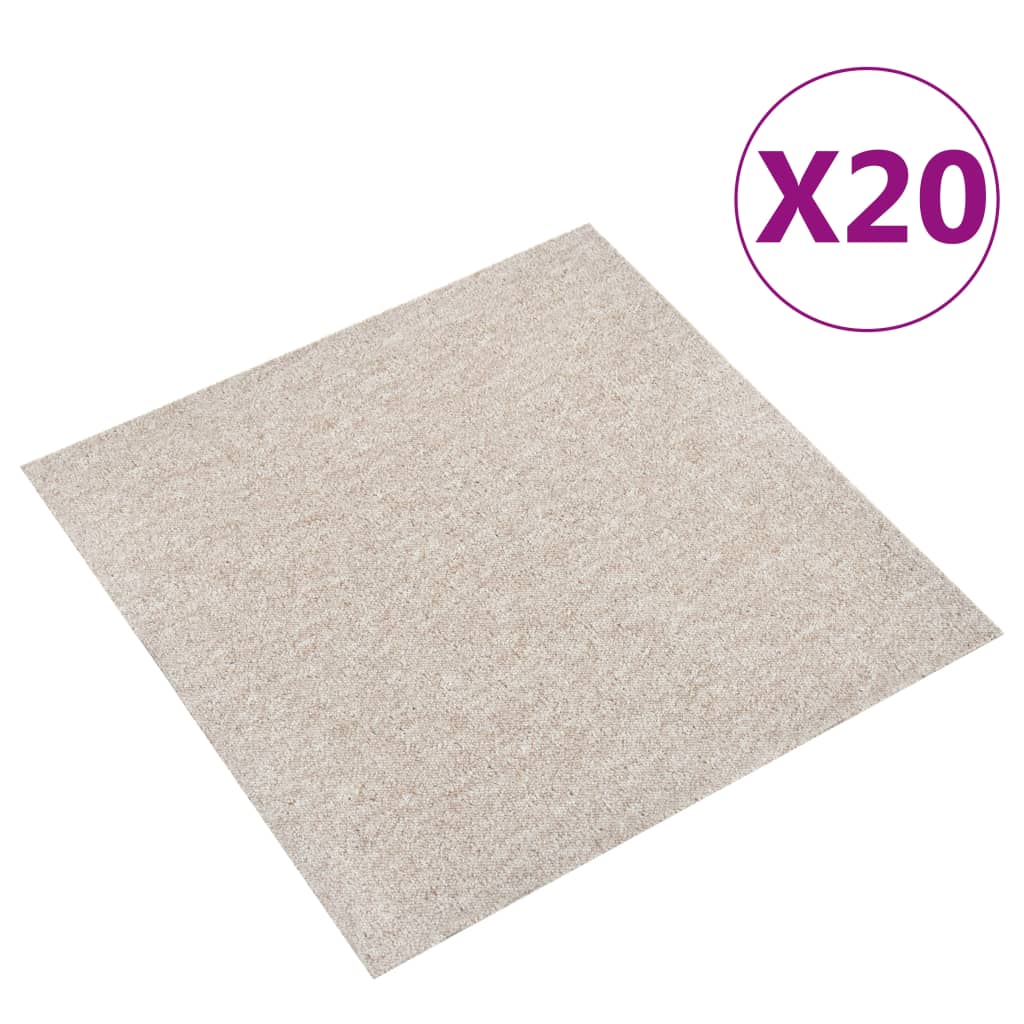 Vidaxl kobercové dlaždice 20 st 5 m² 50x50 cm lehké béžové