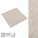 Carreaux de moquette vidaxl 20 st 5 m² 50x50 cm beige léger