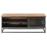 Vidaxl salontafel 90x50x35 cm massief acaciahout grijs
