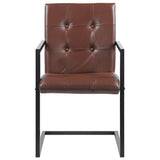 Vidaxl eetkamerstoelen 2 st echt leer bruin