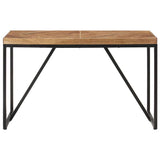 Vidaxl eettafel 120x60x76 cm massief acaciahout en mangohout