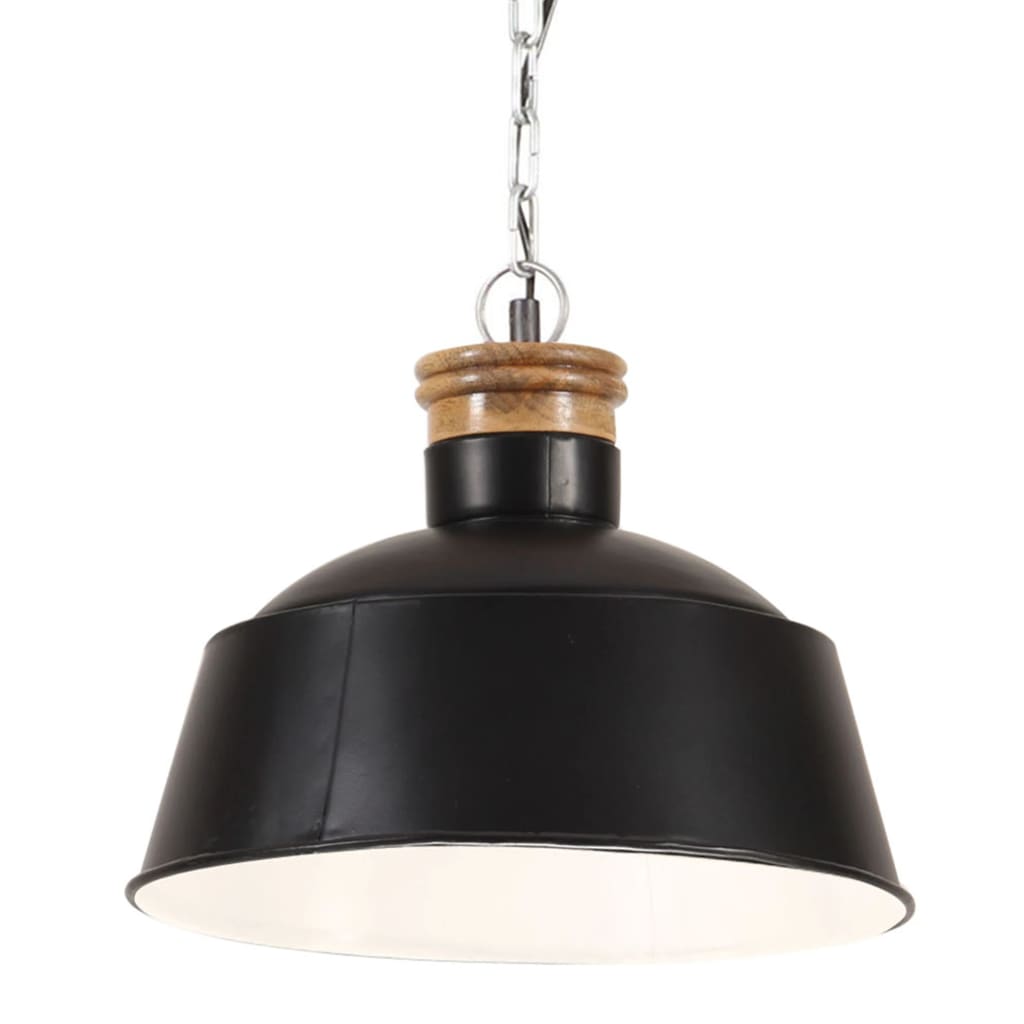 Vidaxl Hanging Lamp Industrial E27 32 cm svart