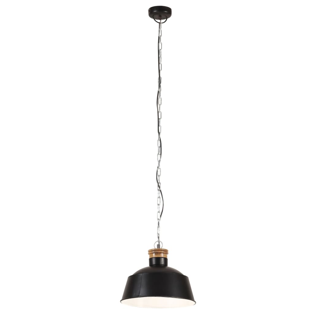 Vidaxl Hanging Lamp Industrial E27 32 cm černá