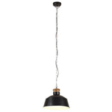 Vidaxl hängande lampa industriell E27 32 cm svart