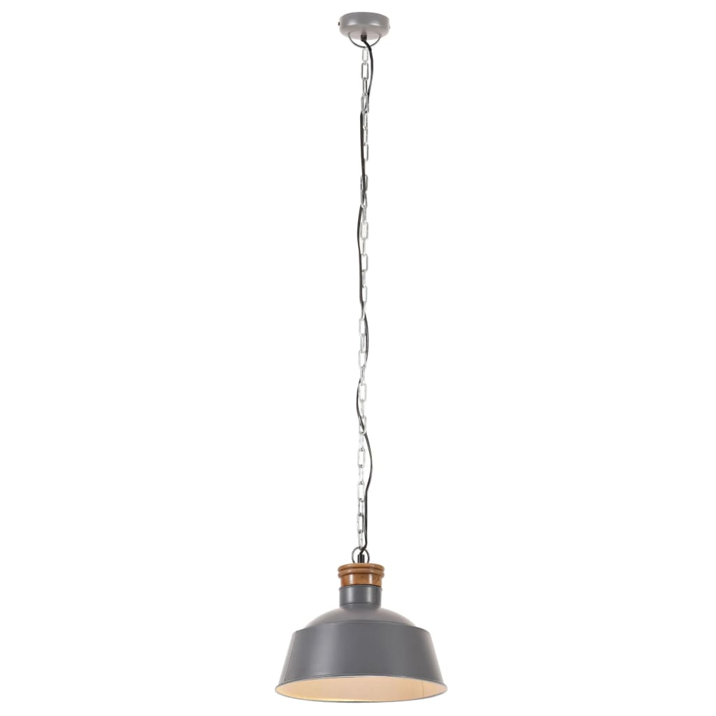 Vidaxl Hanging Lamp Industrial E27 32 cm Grau