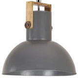 Vidaxl Hanging Lamp Industrial Rundt 25 W e27 52 cm MangoHout Gray