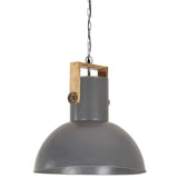 Vidaxl Hanging Lamp Industrial Rundt 25 W e27 52 cm MangoHout Gray