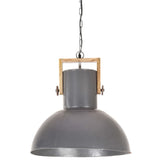 Vidaxl Hanging Lamp Industrial Rundt 25 W e27 52 cm MangoHout Gray