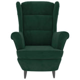 Vidaxl fauteuil fluweel donkergroen