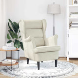 Vidaxl fauteuil fluweel crèmewit