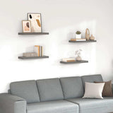 Vidaxl wandschappen zwevend 4 st 60x23,5x3,8 cm mdf hoogglans grijs