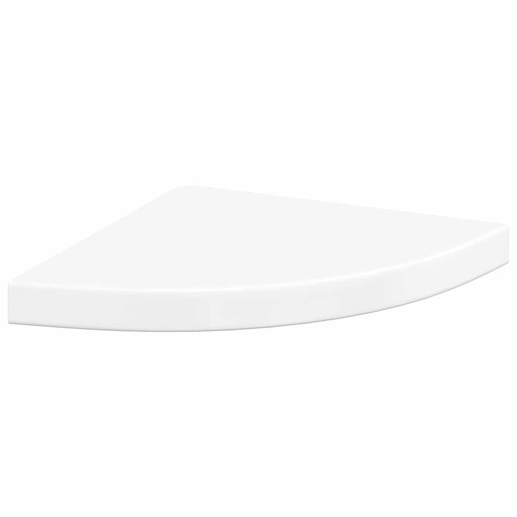 Vidaxl hoekschap zwevend 35x35x3,8 cm mdf hoogglans wit