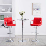 Vidaxl barstoelen 2 st kunstleer rood