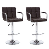 Vidaxl barstoelen 2 st kunstleer bruin