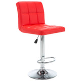 Vidaxl barstoelen 2 st kunstleer rood