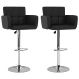 Vidaxl barstoelen 2 st kunstleer zwart