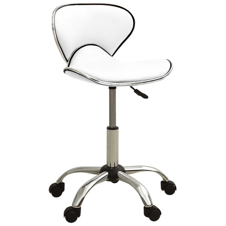 VidaXL tabouret de salon cuir artificiel blanc
