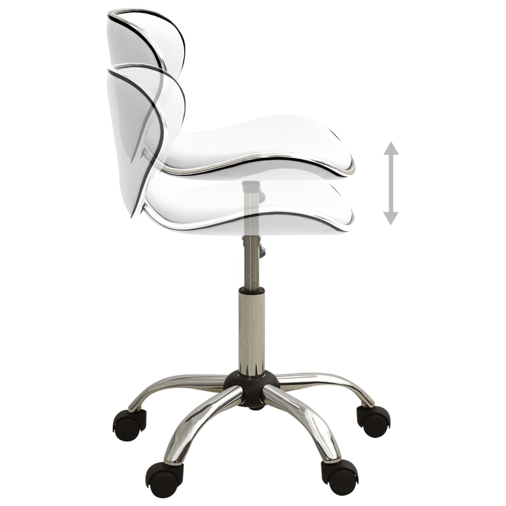 VidaXL tabouret de salon cuir artificiel blanc