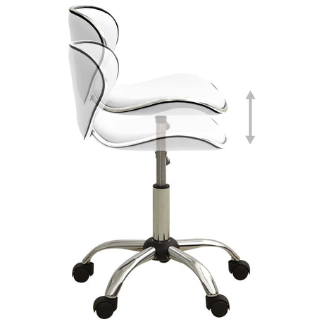 VidaXL tabouret de salon cuir artificiel blanc