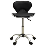 VidaXL tabouret de salon cuir artificiel noir