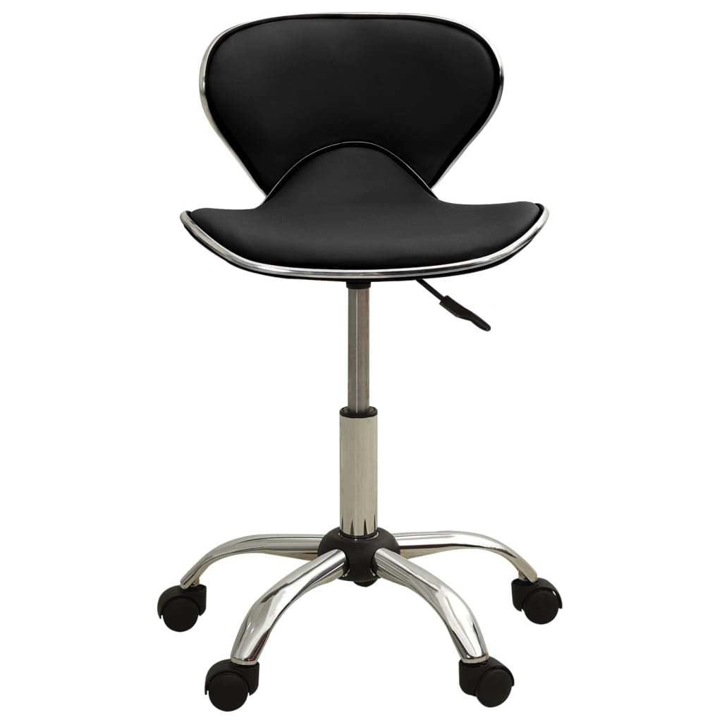 Vidaxl Salon Stool Umetno usnjeno črno