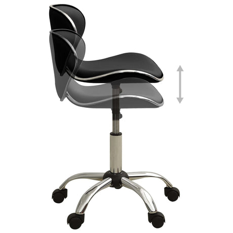 VidaXL tabouret de salon cuir artificiel noir