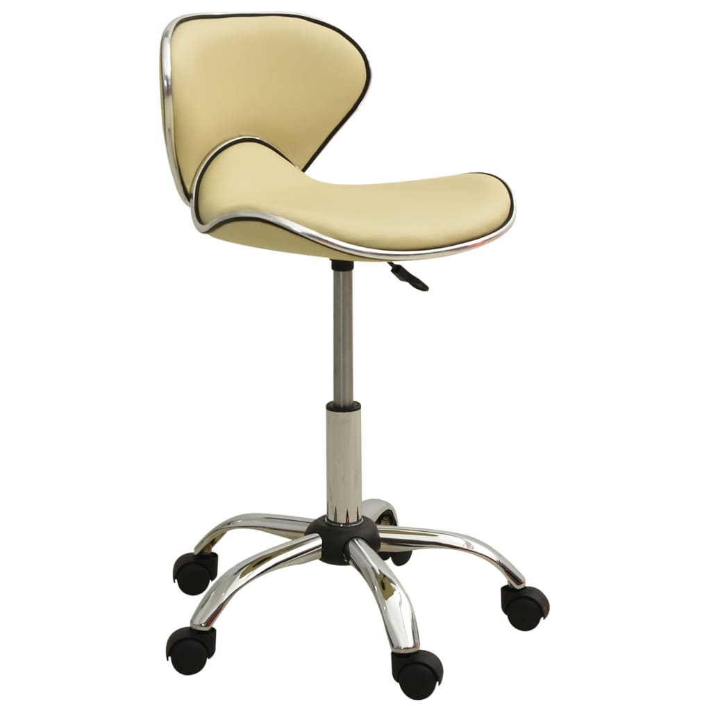 Vidaxl Salon stool Artificial leather cream -colored