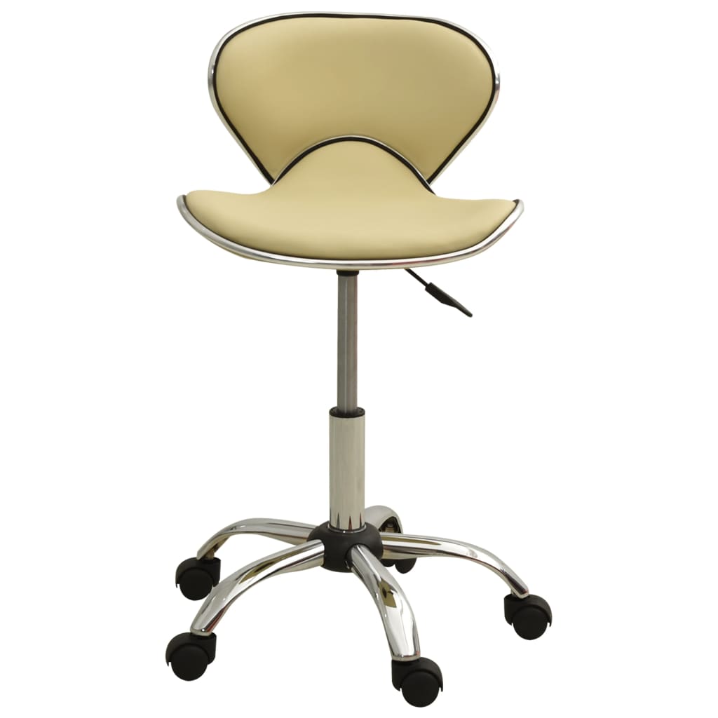 Vidaxl Salon stool Artificial leather cream -colored