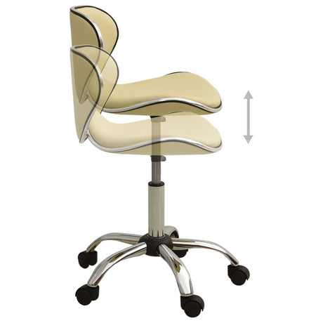Vidaxxl tabouret de salon cuir artificiel couleur crème
