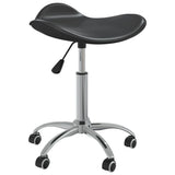 VidaXL tabouret de salon cuir artificiel noir