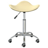 Vidaxxl tabouret de salon cuir artificiel couleur crème