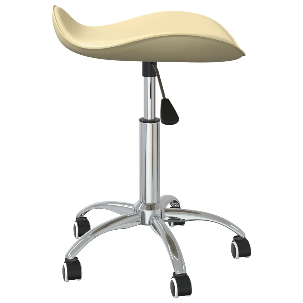 Vidaxl Salon stool Artificial leather cream -colored