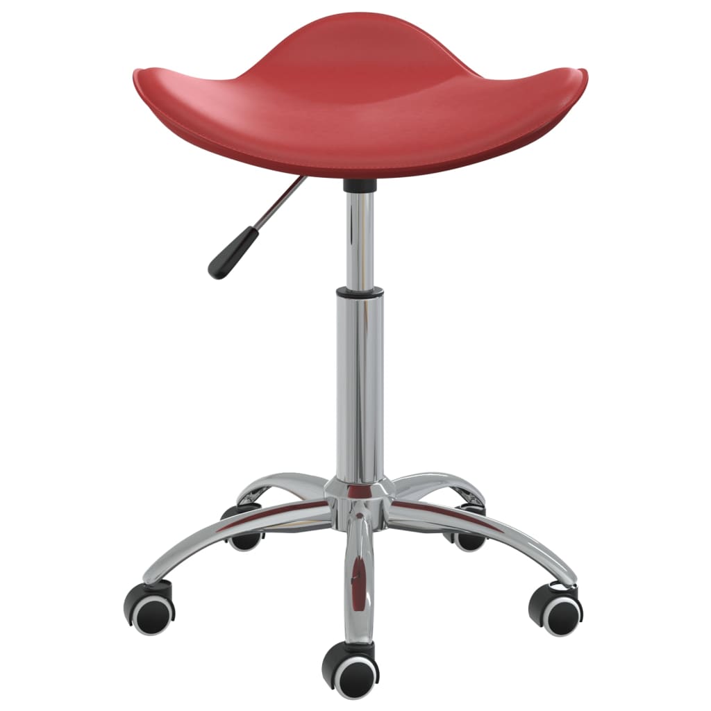 Tabouret de salon vidaxl vin en cuir artificiel rouge