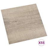 Vidaxl golvbrädor självhäftande 55 ST 5,11 m² PVC taupe