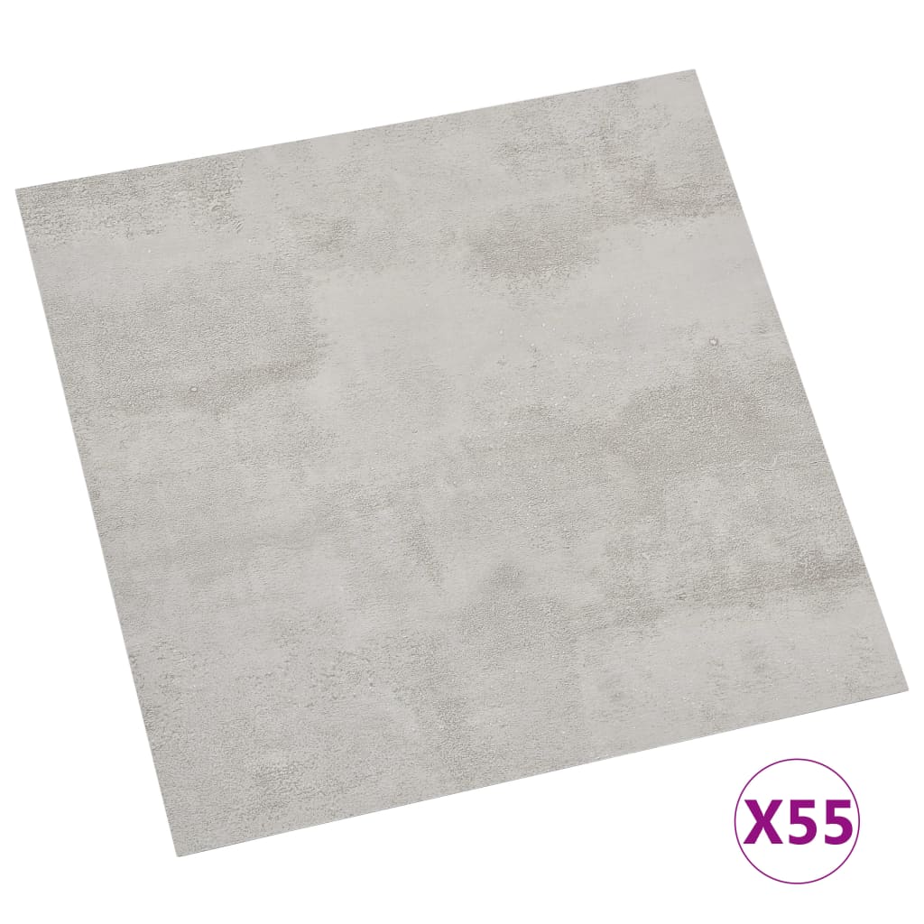 Vidaxl Floorboards Self -adhesive 55 st 5.11 m² PVC light gray