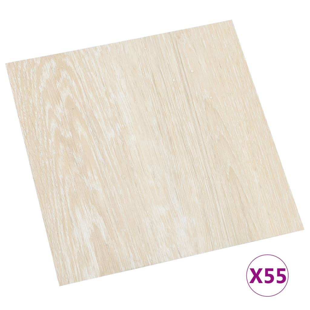 Vidaxl aboard pavimenti autoadesivo 55 st 5,11 m² beige pvc