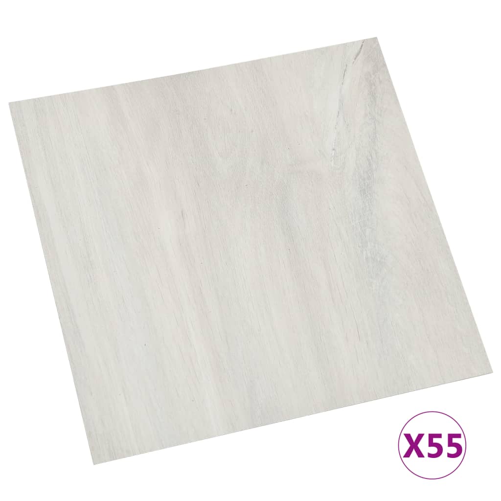 Vidaxl gulvplater selv -hjelpemiddel 55 ST 5.11 m² PVC krem