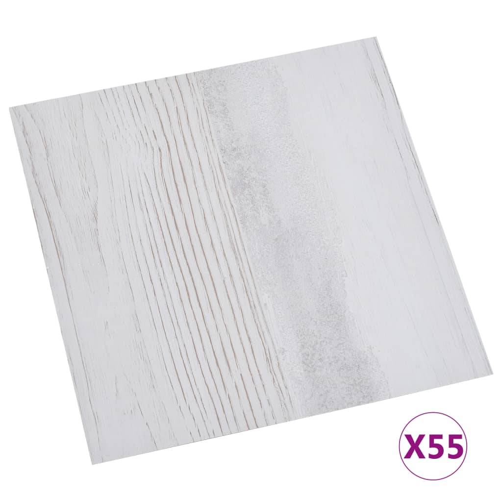 Vidaxl Floorboards Selvlavt 55 ST 5.11 m² PVC Light Gray