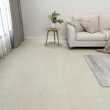 Vidaxl Floorboards auto-adhésif 55 ST 5,11 m² crème PVC