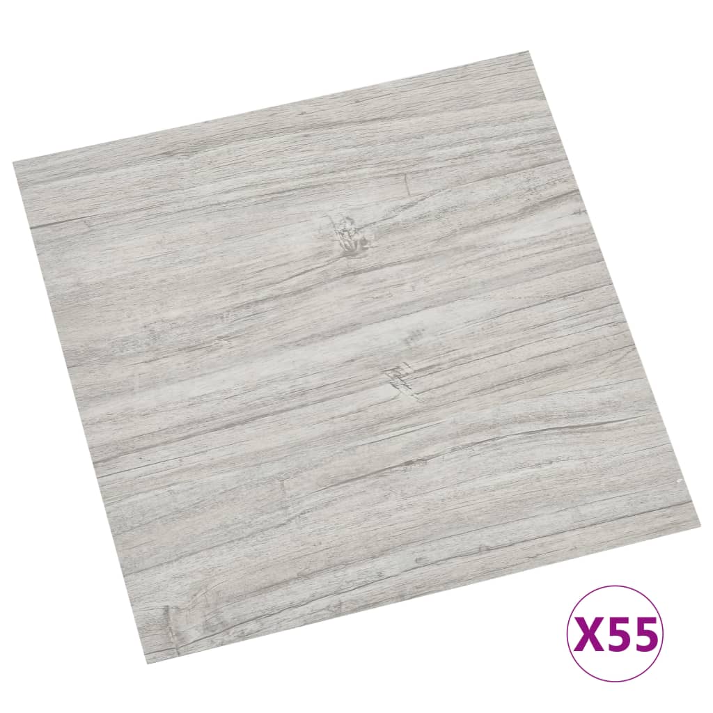 Vidaxl aboard pavimenti autoadesivo 55 st 5,11 m² PVC Grigio chiaro