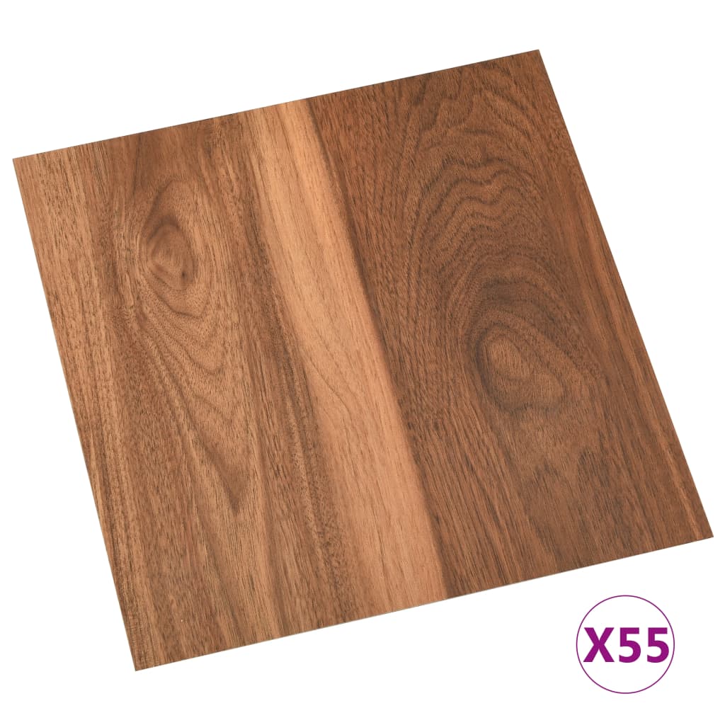 Vidaxl Floorboards Self -Adhesive 55 ST 5,11 m² PVC hnědá