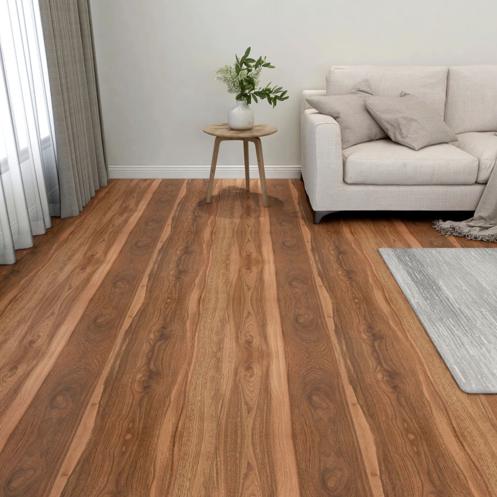 Tablas de piso Vidaxl autoadhesivo 55 st 5.11 m² PVC Brown