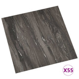 Vidaxl Piso de piso Autoadhesivo 55 ST 5.11 m² PVC Gray Dark