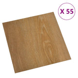 Vidaxl Floorboards Self -Adhesive 55 ST 5,11 m² PVC hnědá