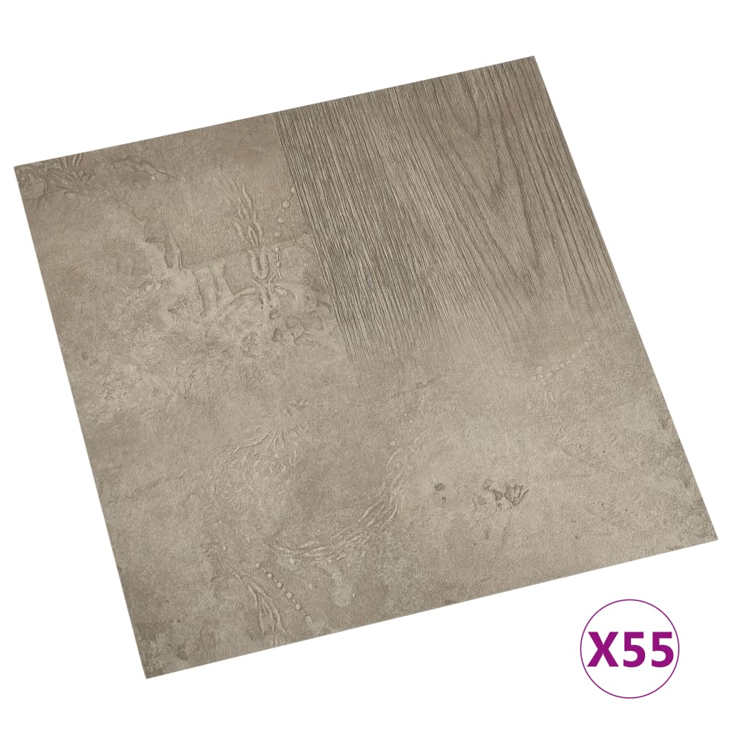 Vidaxl Floorboards auto-adhésif 55 ST 5.11 m² PVC Gray