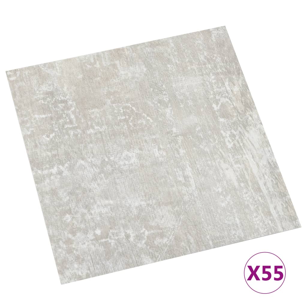 Vidaxl Floonal -desky Self -Adhesive 55 ST 5,11 m² PVC světle šedá