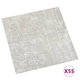 Tablas de piso Vidaxl autoadhesivo 55 st 5.11 m² PVC gris claro